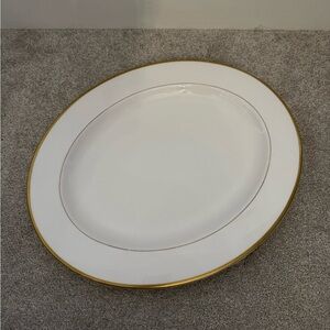 Royal Worcester White and Gold Rimmed oval serving platter